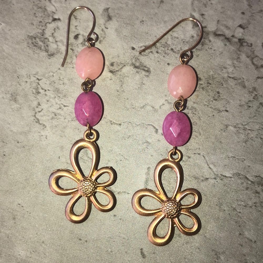 Pink/gold Earrings